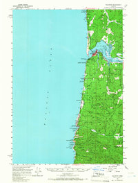 preview thumbnail of historical topo map of Waldport, OR in 1956