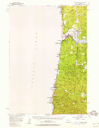 preview thumbnail of historical topo map of Waldport, OR in 1956