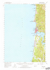 Download a high-resolution, GPS-compatible USGS topo map for Yaquina NE, OR (1977 edition)