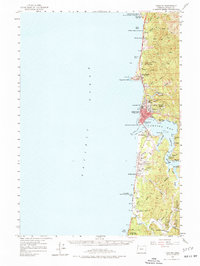 Download a high-resolution, GPS-compatible USGS topo map for Yaquina, OR (1977 edition)