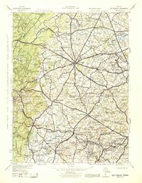1942 Map of Gettysburg, 1944 Print