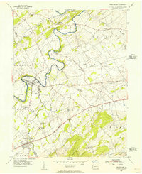 1953 Map of Abbottstown, PA, 1956 Print