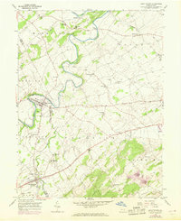 1953 Map of Abbottstown, PA, 1969 Print