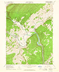 Download a high-resolution, GPS-compatible USGS topo map for Alexandria, PA (1965 edition)