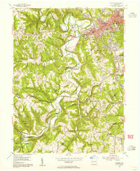 1954 Map of Aliquippa, PA, 1955 Print