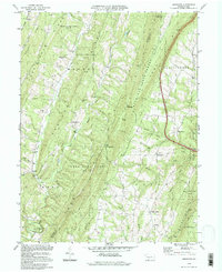 preview thumbnail of historical topo map of Fulton County, PA in 1994