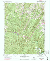 preview thumbnail of historical topo map of Bedford County, PA in 1950