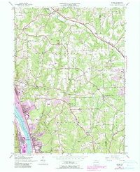 Download a high-resolution, GPS-compatible USGS topo map for Baden, PA (1990 edition)