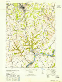 Download a high-resolution, GPS-compatible USGS topo map for Bangor, PA (1953 edition)