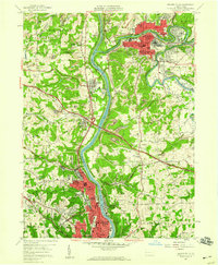 Download a high-resolution, GPS-compatible USGS topo map for Beaver Falls, PA (1958 edition)