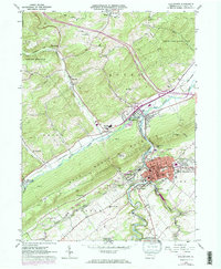 preview thumbnail of historical topo map of Bellefonte, PA in 1962