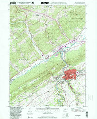preview thumbnail of historical topo map of Bellefonte, PA in 1998