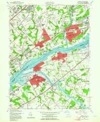 Download a high-resolution, GPS-compatible USGS topo map for Beverly, PA (1964 edition)