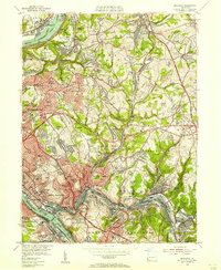 Download a high-resolution, GPS-compatible USGS topo map for Braddock, PA (1955 edition)