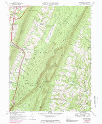 Download a high-resolution, GPS-compatible USGS topo map for Breezewood, PA (1989 edition)
