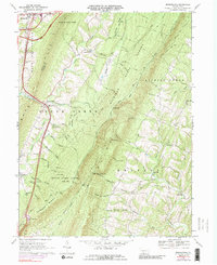 preview thumbnail of historical topo map of Fulton County, PA in 1969