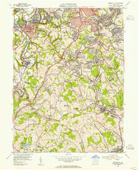 Download a high-resolution, GPS-compatible USGS topo map for Bridgeville, PA (1955 edition)