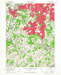 Download a high-resolution, GPS-compatible USGS topo map for Bridgeville, PA (1966 edition)