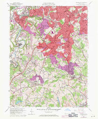 Download a high-resolution, GPS-compatible USGS topo map for Bridgeville, PA (1971 edition)