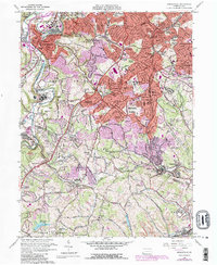 Download a high-resolution, GPS-compatible USGS topo map for Bridgeville, PA (1984 edition)