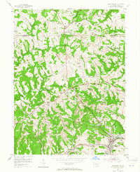 1954 Map of Burgettstown, PA, 1965 Print
