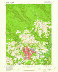 preview thumbnail of historical topo map of Clearfield, PA in 1959