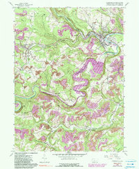Download a high-resolution, GPS-compatible USGS topo map for Curwensville, PA (1990 edition)