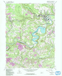 Download a high-resolution, GPS-compatible USGS topo map for Curwensville, PA (1993 edition)