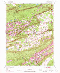 preview thumbnail of historical topo map of Schuylkill County, PA in 1954