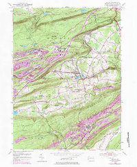 preview thumbnail of historical topo map of Schuylkill County, PA in 1954