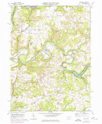 preview thumbnail of historical topo map of Armstrong County, PA in 1969
