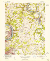 Download a high-resolution, GPS-compatible USGS topo map for Donora, PA (1955 edition)