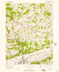 Download a high-resolution, GPS-compatible USGS topo map for Downingtown, PA (1957 edition)