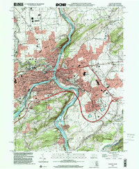 preview thumbnail of historical topo map of Easton, PA in 1999