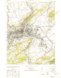 preview thumbnail of historical topo map of Easton, PA in 1953