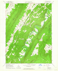 preview thumbnail of historical topo map of Huntingdon County, PA in 1963