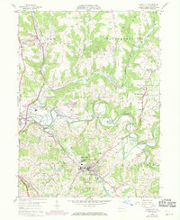 Download a high-resolution, GPS-compatible USGS topo map for Evans City, PA (1971 edition)