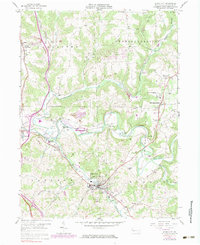 Download a high-resolution, GPS-compatible USGS topo map for Evans City, PA (1983 edition)