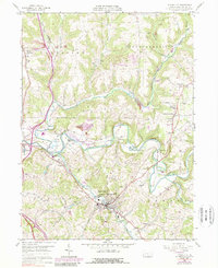 Download a high-resolution, GPS-compatible USGS topo map for Evans City, PA (1989 edition)