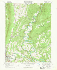 preview thumbnail of historical topo map of Bedford County, PA in 1968