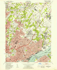 preview thumbnail of historical topo map of Philadelphia County, PA in 1950