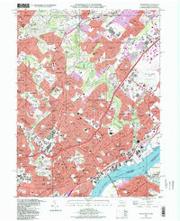 preview thumbnail of historical topo map of Philadelphia County, PA in 1997