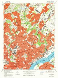 preview thumbnail of historical topo map of Philadelphia County, PA in 1967