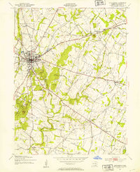 Download a high-resolution, GPS-compatible USGS topo map for Gettysburg, PA (1953 edition)
