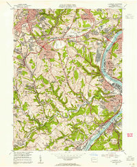 Download a high-resolution, GPS-compatible USGS topo map for Glassport, PA (1955 edition)