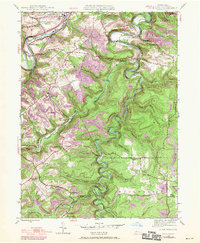 preview thumbnail of historical topo map of Clearfield County, PA in 1944