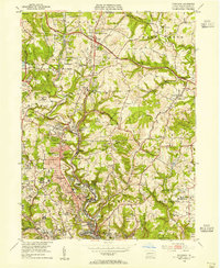 1953 Map of Glenshaw, 1955 Print