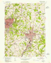 preview thumbnail of historical topo map of Greensburg, PA in 1954