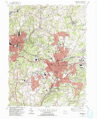 preview thumbnail of historical topo map of Greensburg, PA in 1993