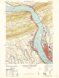 Download a high-resolution, GPS-compatible USGS topo map for Harrisburg West, PA (1947 edition)